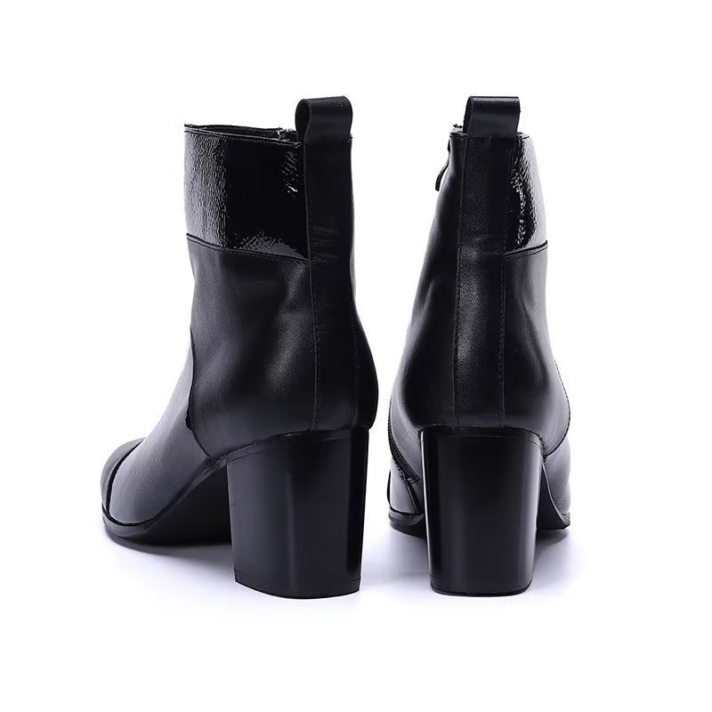 Herrenstiefel Schicke Stiefeletten - Schwarz 1