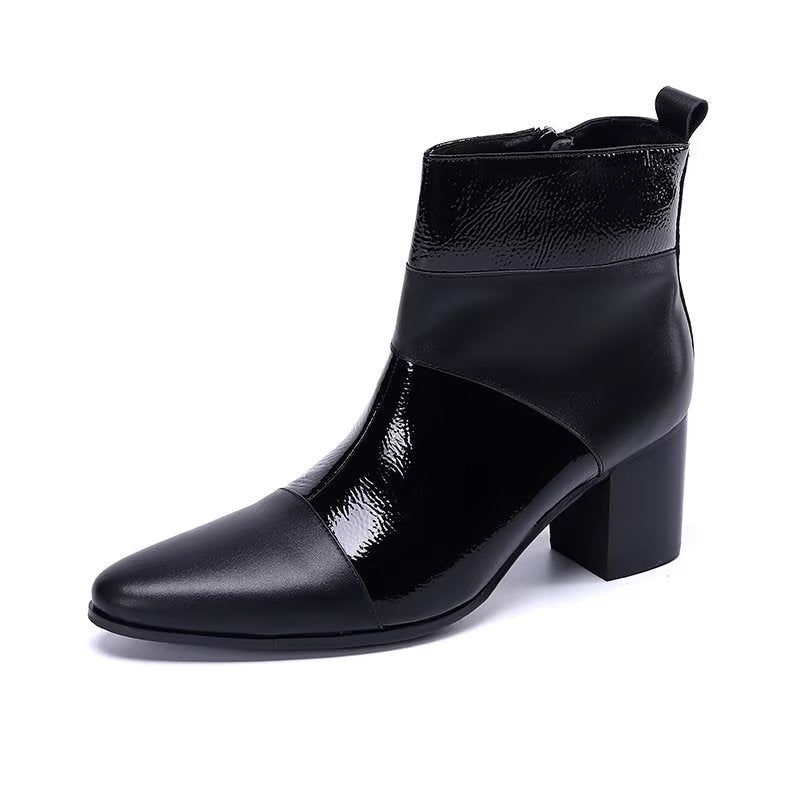 Herrenstiefel Schicke Stiefeletten - Schwarz 1