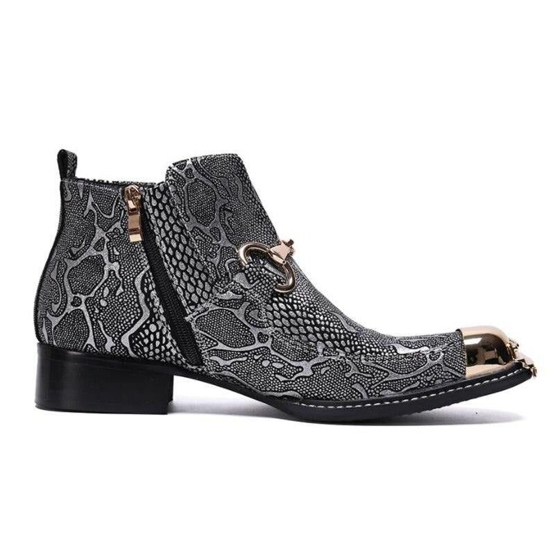 Herrenstiefel Serpenté Dress Loafers - Silber