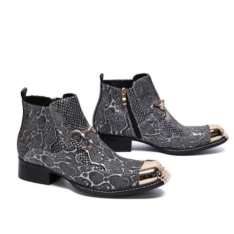 Herrenstiefel Serpenté Dress Loafers - Silber