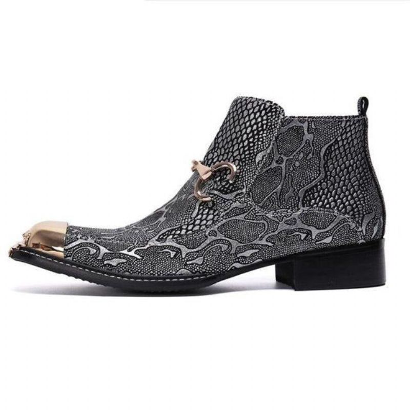 Herrenstiefel Serpenté Dress Loafers - Silber