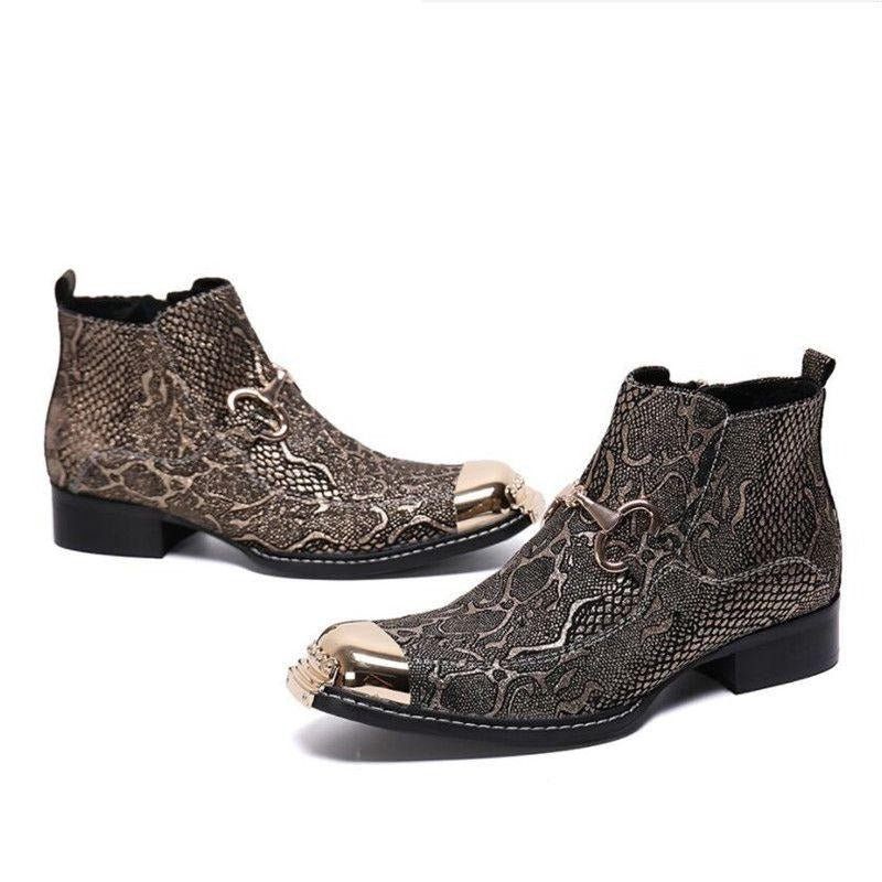 Herrenstiefel Serpenté Dress Loafers - Gold