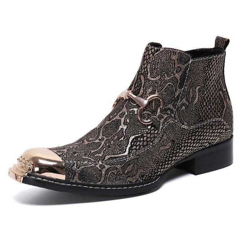 Herrenstiefel Serpenté Dress Loafers - Gold