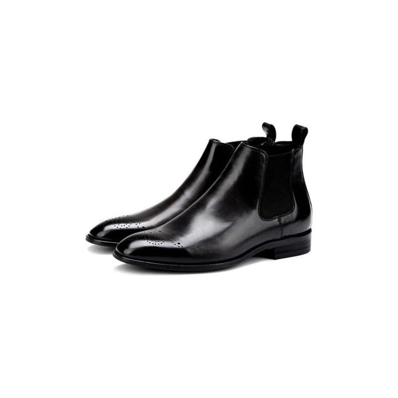 Herrenstiefel Slip-on-stiefeletten Mit Flachem Absatz