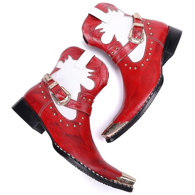 Herrenstiefel Statement-kleiderstiefel - Rot