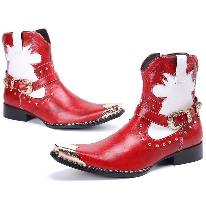 Herrenstiefel Statement-kleiderstiefel - Rot