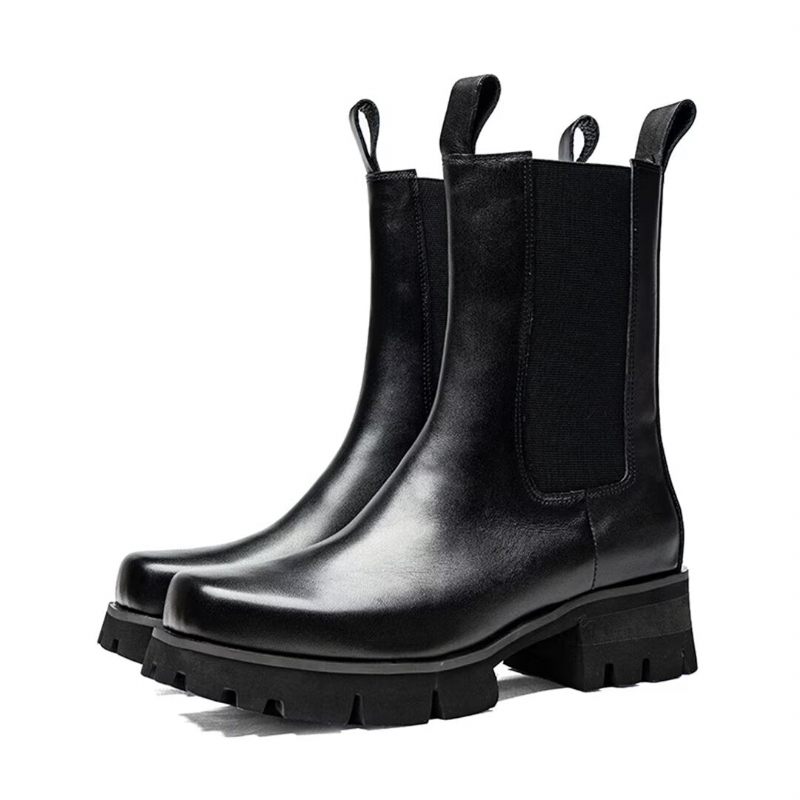 Herrenstiefel Trendsetter Stiefeletten Aus Rindsleder - Schwarz