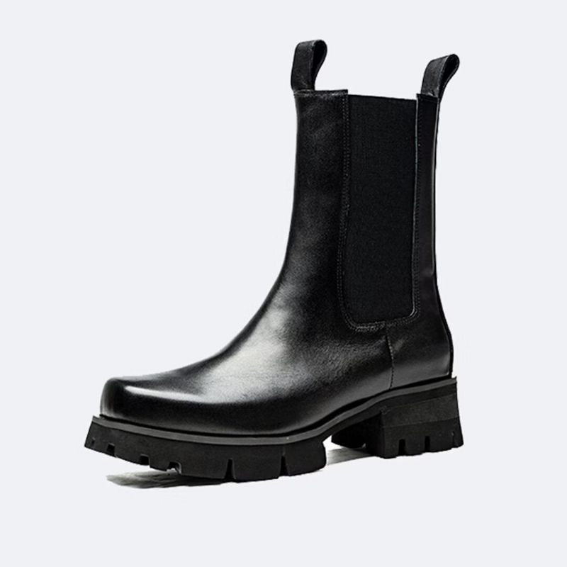 Herrenstiefel Trendsetter Stiefeletten Aus Rindsleder - Schwarz