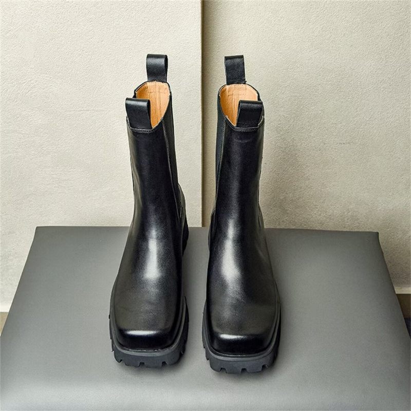 Herrenstiefel Trendsetter Stiefeletten Aus Rindsleder - Schwarz