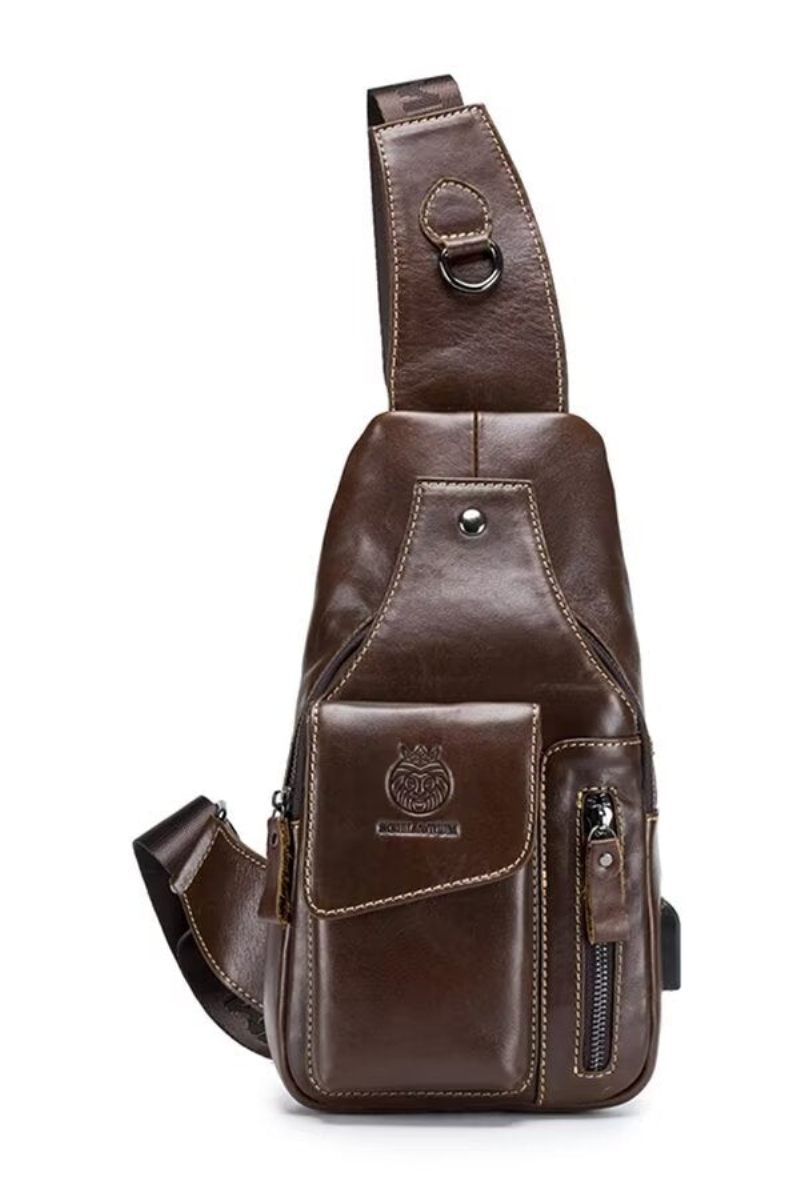 Umhängetaschen Für Herren Urban Navigator Ledertasche - Schwarz